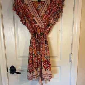 Angie Multicolor Floral Mini Dress